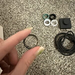 Black Silicone Ring Set